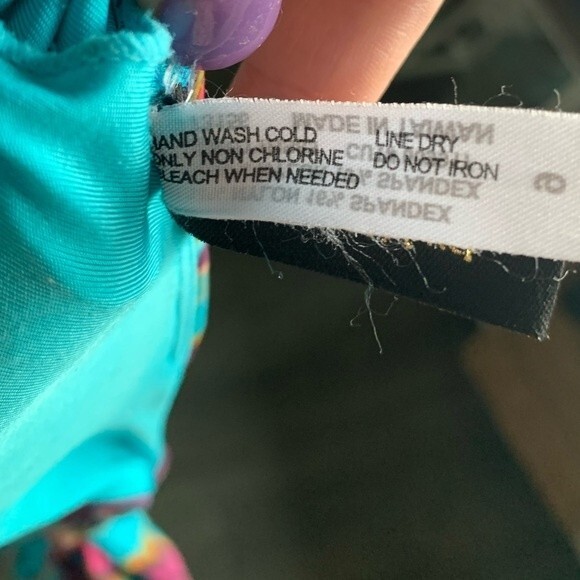 Paula Hermanny Halter Swim Top Size 6 - Picture 4 of 4